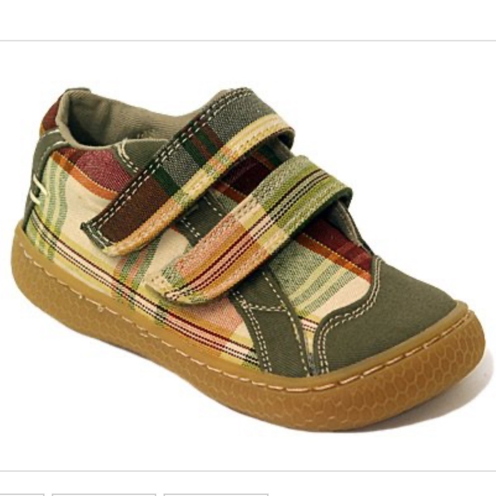 Livie & Luca plaid Velcro shoes size 12
